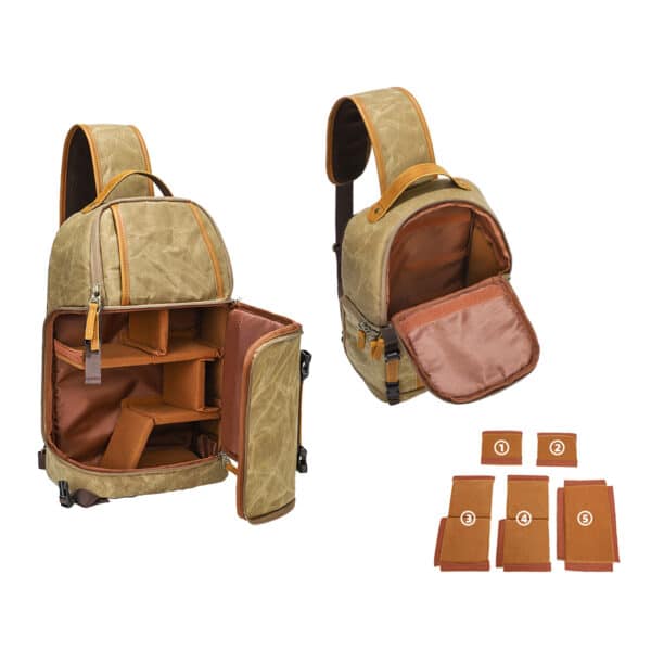 Waxed Canvas Camera Sling Bag - Image 7