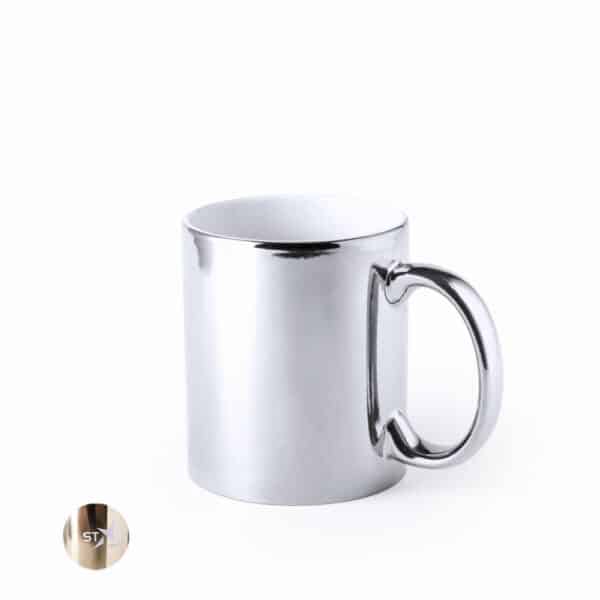 Metallic Silver/Gold Finish Mug - Image 5