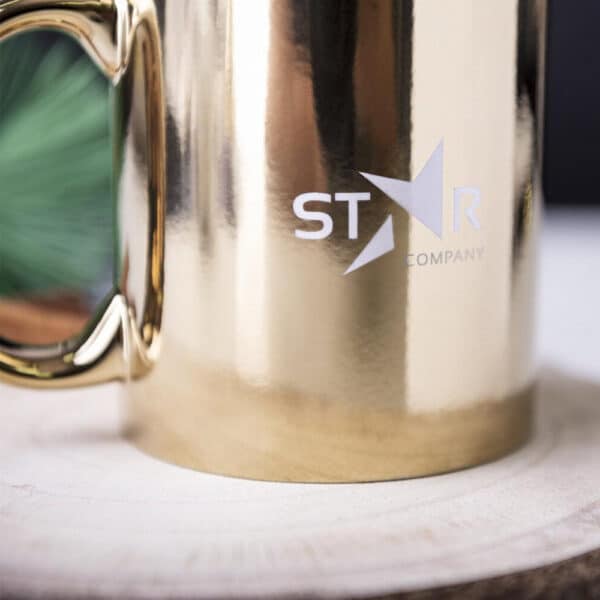Metallic Silver/Gold Finish Mug - Image 3