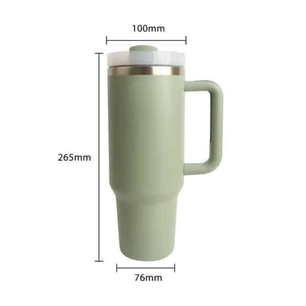 1.2L Stainless Steel Tumbler with Lid and Straw - Image 13