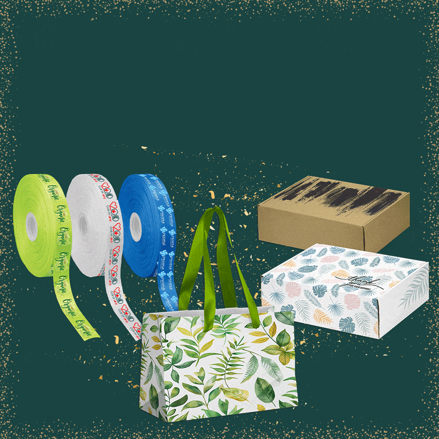 Branded Christmas Gift Boxes & Ribbon