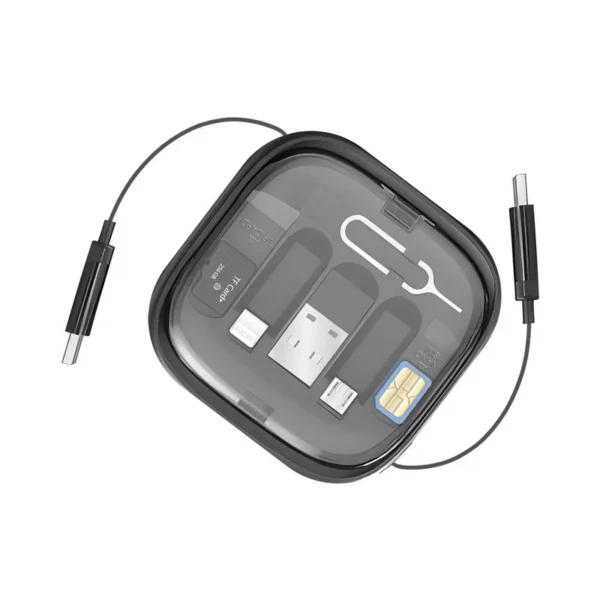 Catania Retractable 60W Fast Charging and Data Cable Set - Image 9