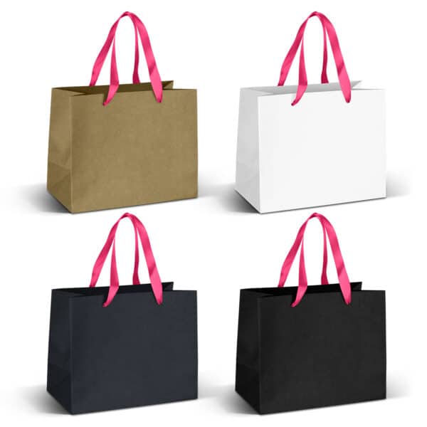 Medium Ribbon Handle Paper Bag - Image 6