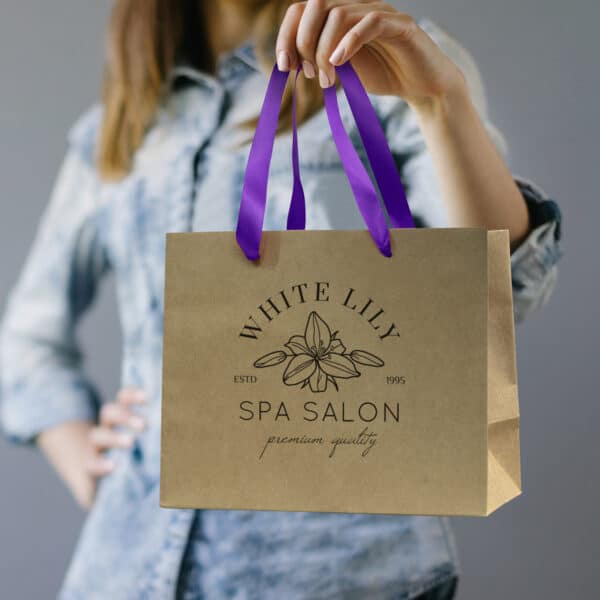 Medium Ribbon Handle Paper Bag - Image 15