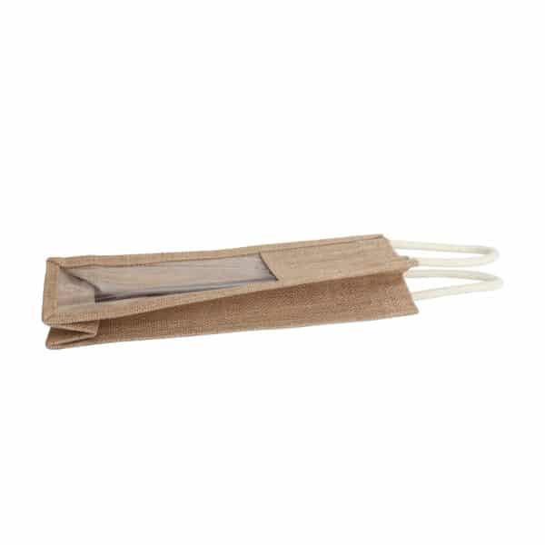 Jute Wine Carrier with Window