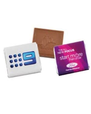 Mini Chocolate Square with custom printed wrapper