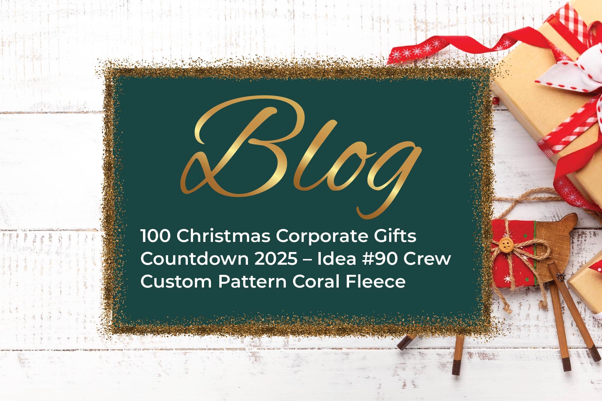 100 Christmas Corporate Gifts Countdown 2025 – Idea #90 Crew Custom Pattern Coral Fleece Socks