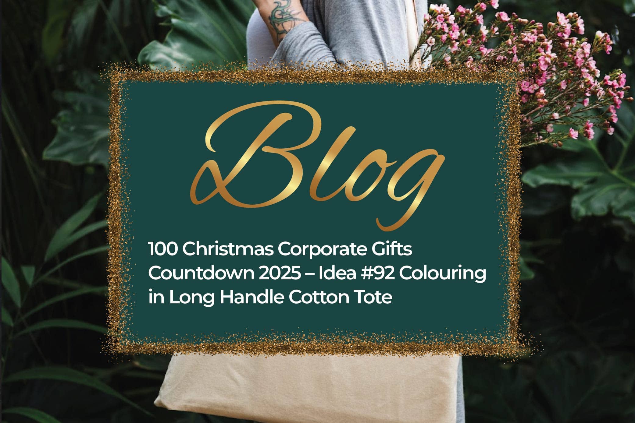 100 Christmas Corporate Gifts Countdown 2025 – Idea #92 Colouring in Long Handle Cotton Tote