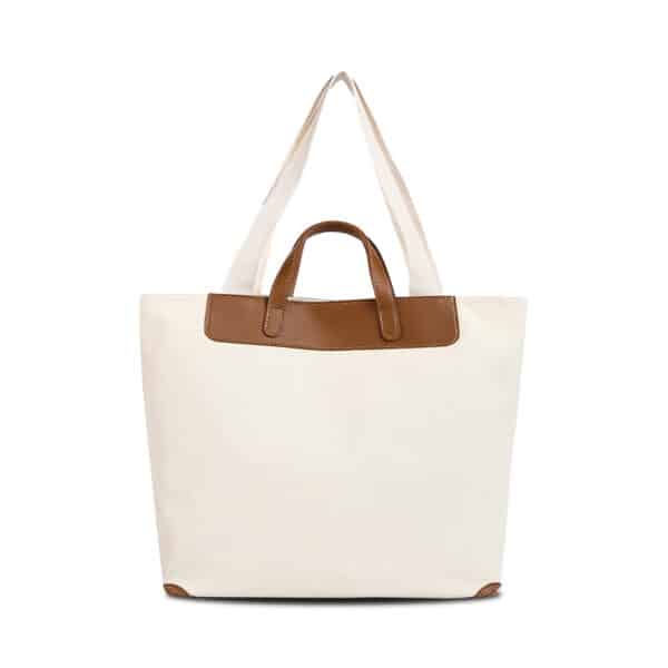 Canvas Bag With Leather Handle