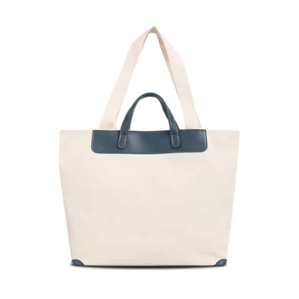 Canvas Bag With Leather Handle