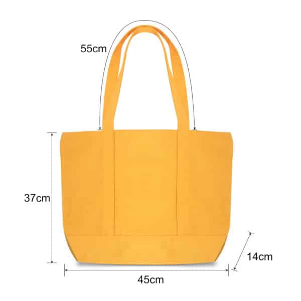 Canvas Zippered Tote Shoulder Bag
