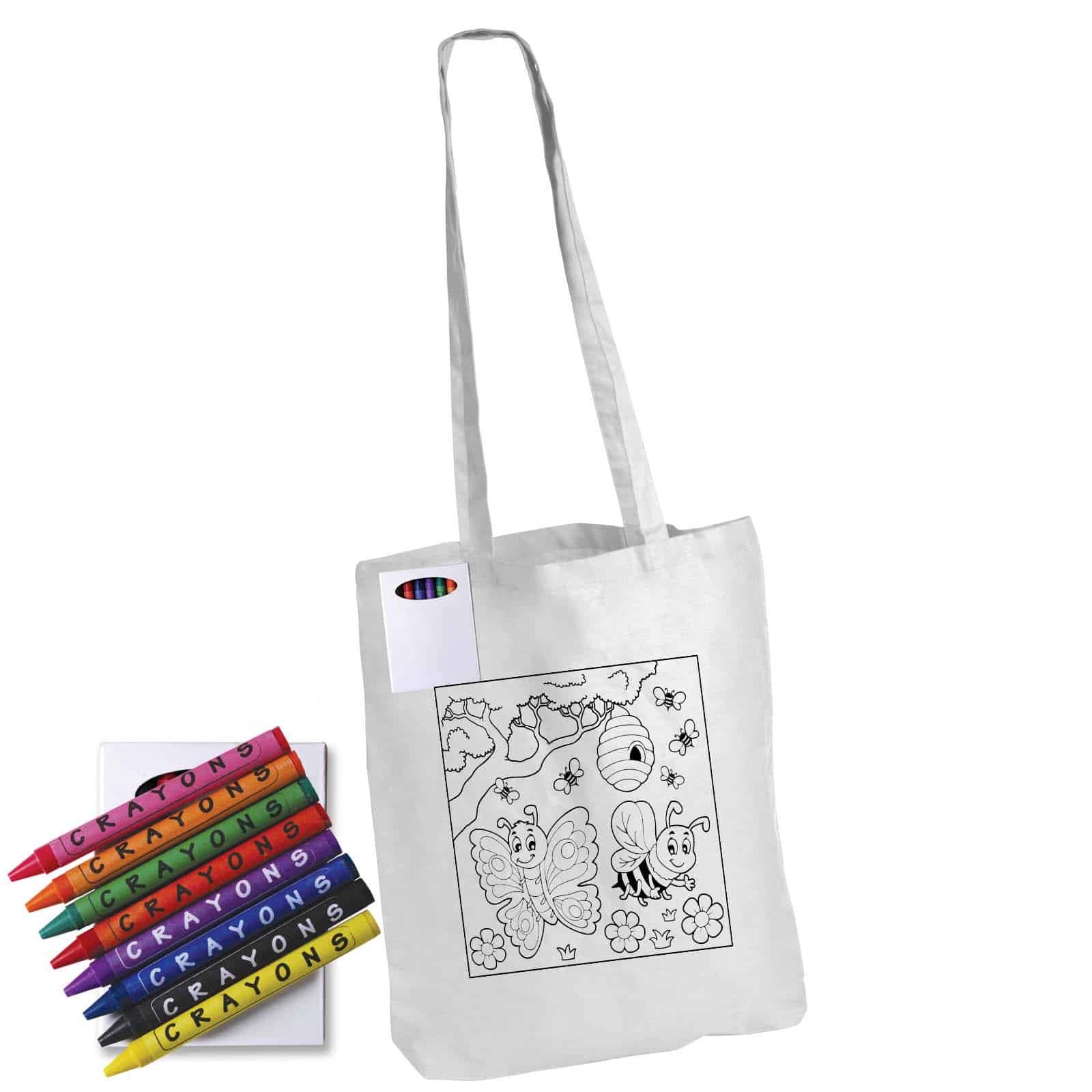 100 Christmas Corporate Gifts Countdown 2025 – Idea #92 Colouring in Long Handle Cotton Tote