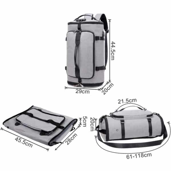 Convertible Bucket Backpack Duffel Bag