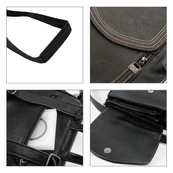 Convertible Leather Backpack