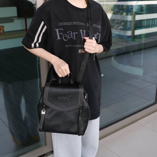 Convertible Leather Backpack