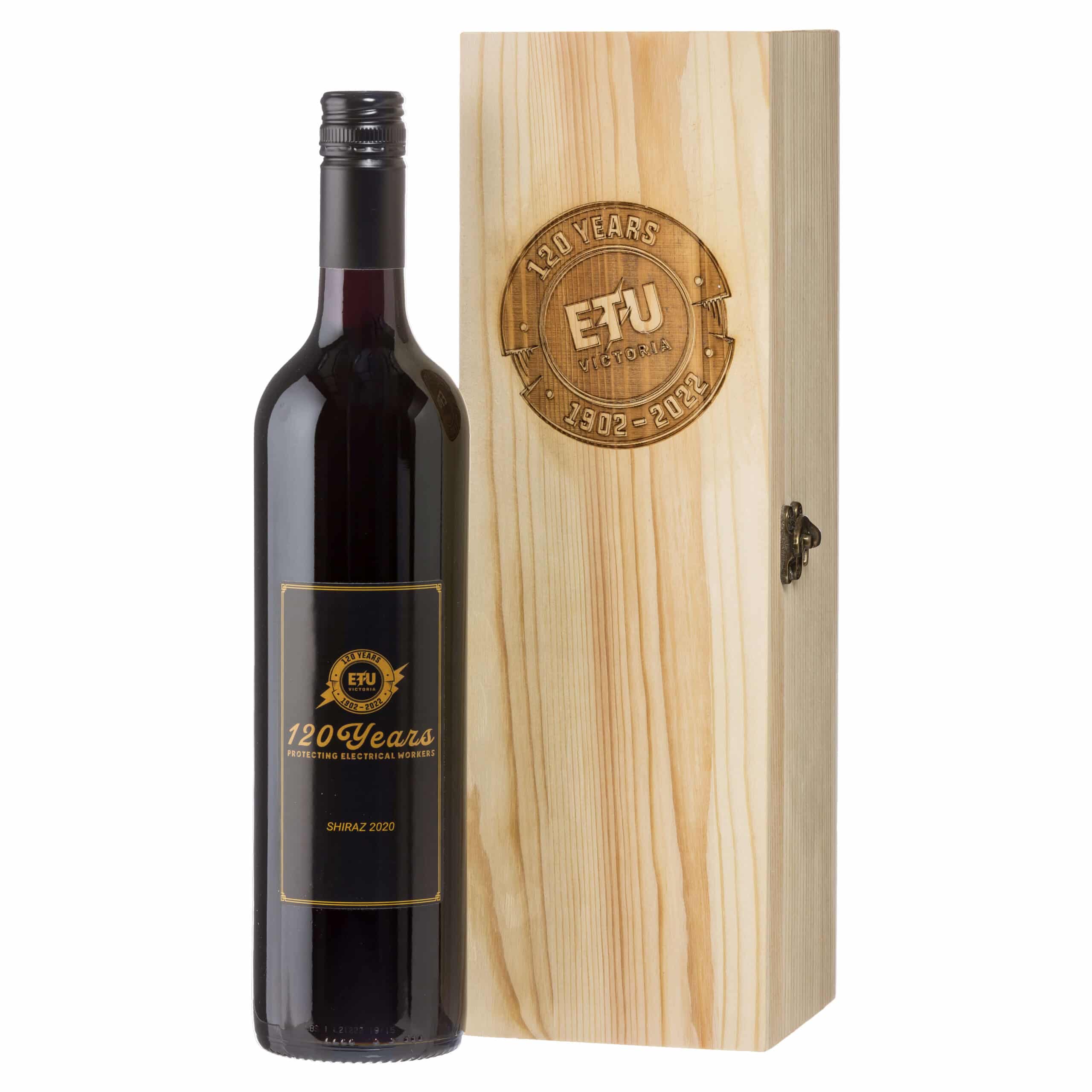 100 Christmas Corporate Gifts Countdown 2025 – Idea #31Custom Labelled Wine Inside Timber Box