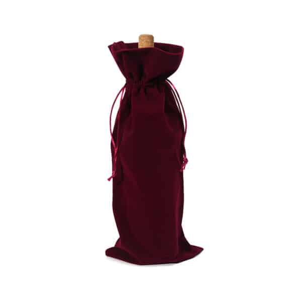 Drawstring Velvet Wine Bottle Bag