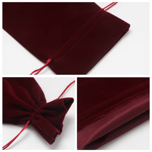 Drawstring Velvet Wine Bottle Bag