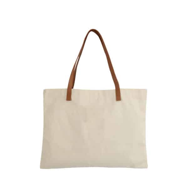 Leather Straps Canvas Bag