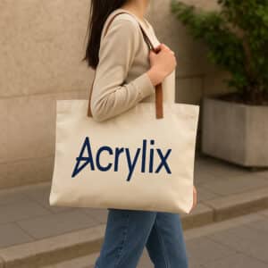 Leather Straps Canvas Bag