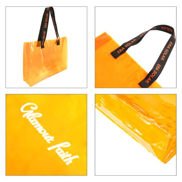 PVC Colorful Clear Tote Bag