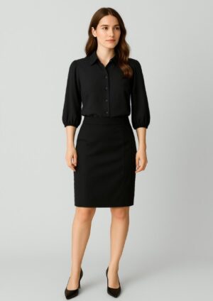 Womens Cool Stretch Mid-waist Pencil Skirt