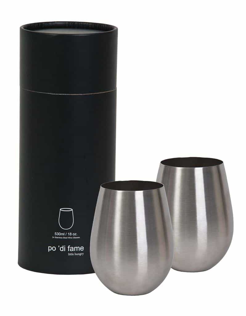 100 Christmas Corporate Gifts Countdown 2025 – Idea # 8 Stemless Stainless Steel Wine Glass Set