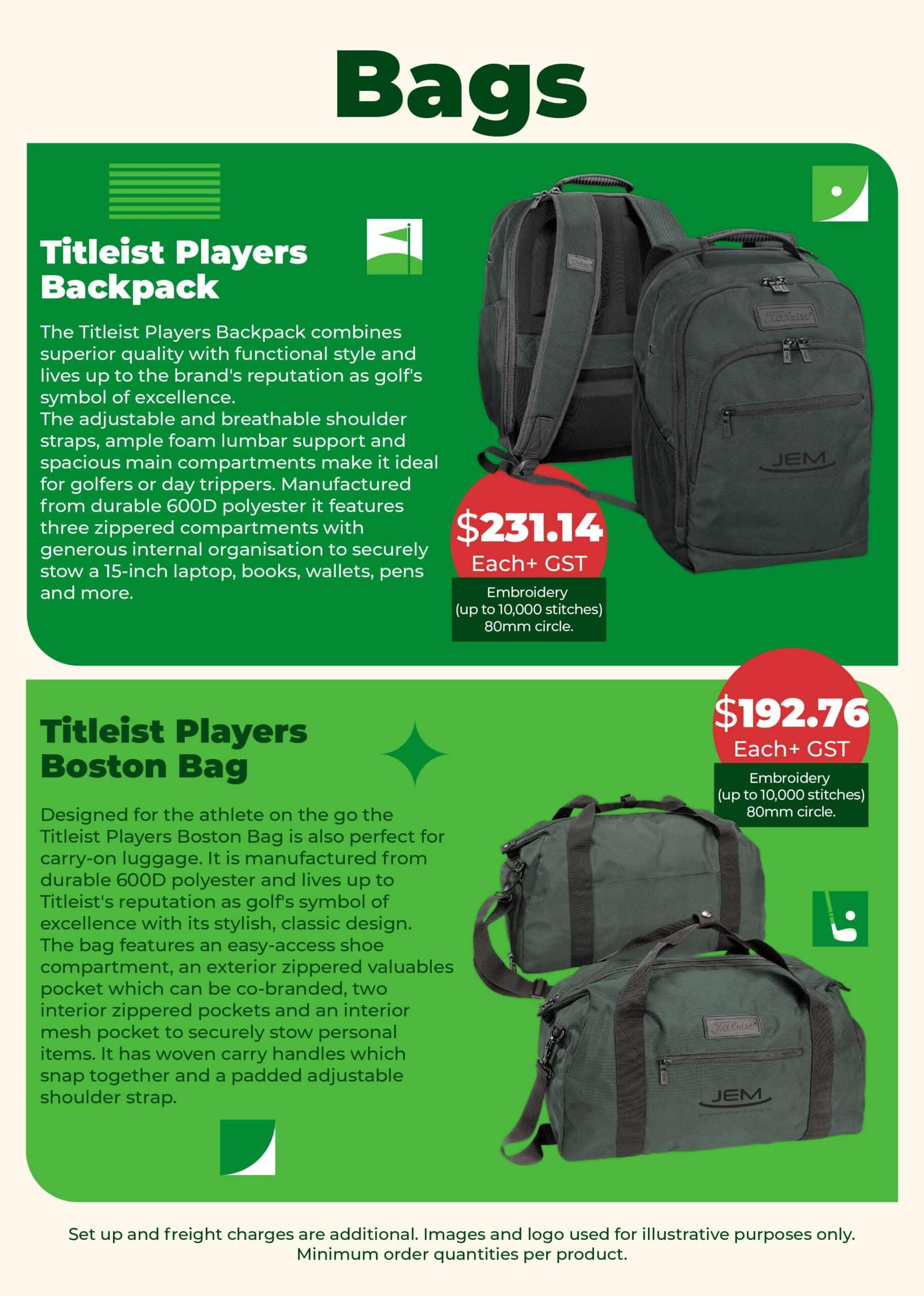 Corporate Golf Days Branded Merchandise