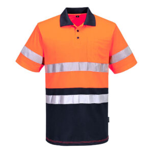 Portwest Hi-Vis Contrast Polo Shirt Short Sleeve