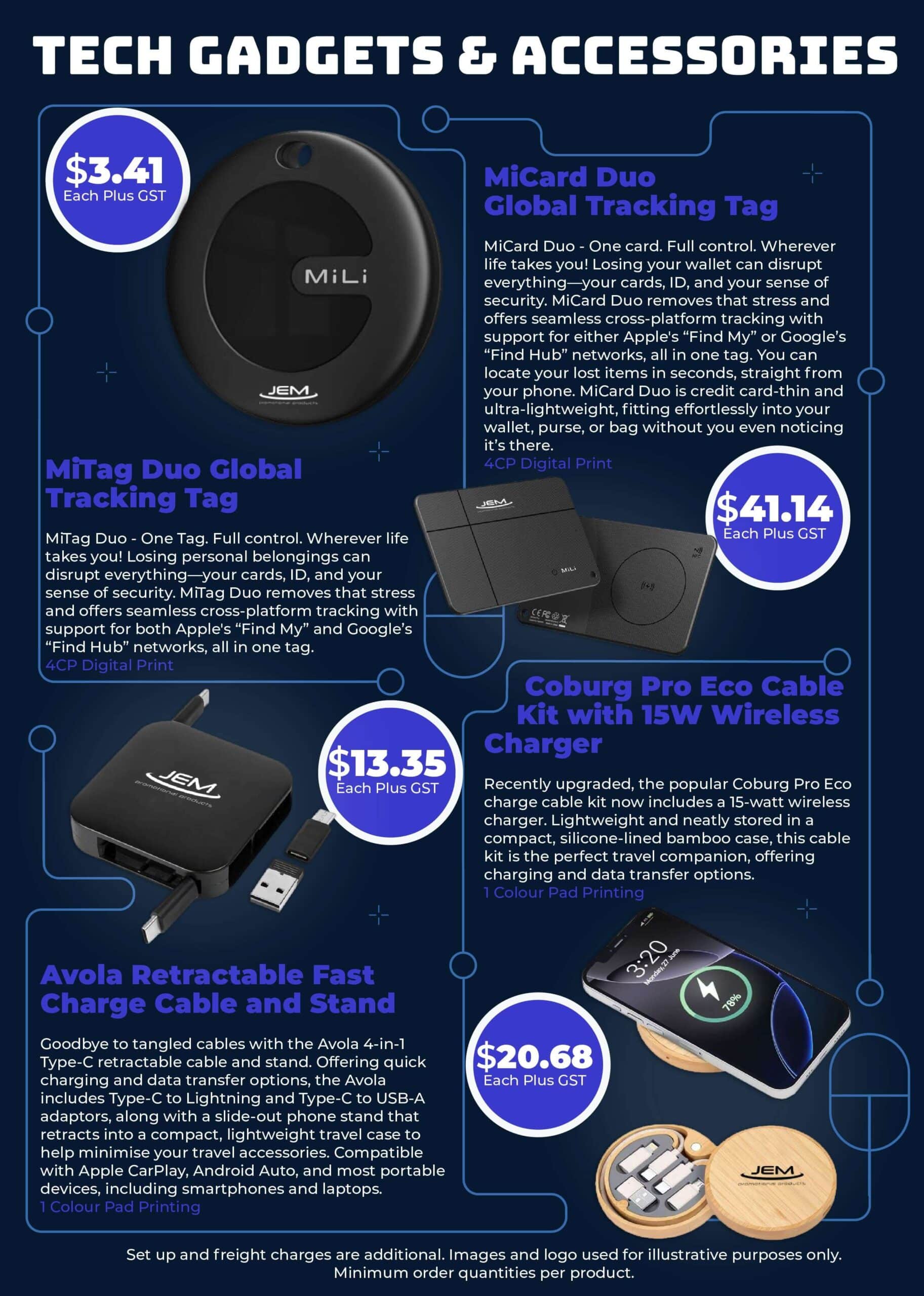 Custom Branded Essential Tech Gadgets & Travel Accessories