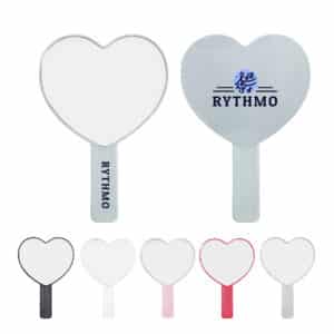 Heart-Shaped Handheld Mirror with Handle
