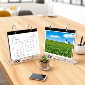 Acrylic Desk Calendar and Photo Album Organiser