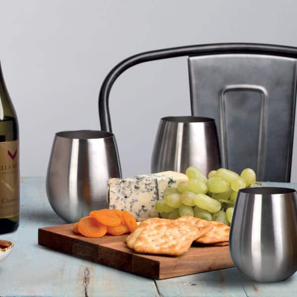 100 Christmas Corporate Gifts Countdown 2025 – Idea # 8 Stemless Stainless Steel Wine Glass Set