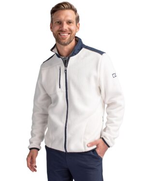 Cascade Eco Sherpa Full Zip Jacket WHITE
