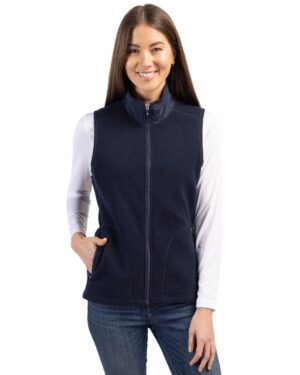Ladies Cascade Eco Sherpa Vest NAVY