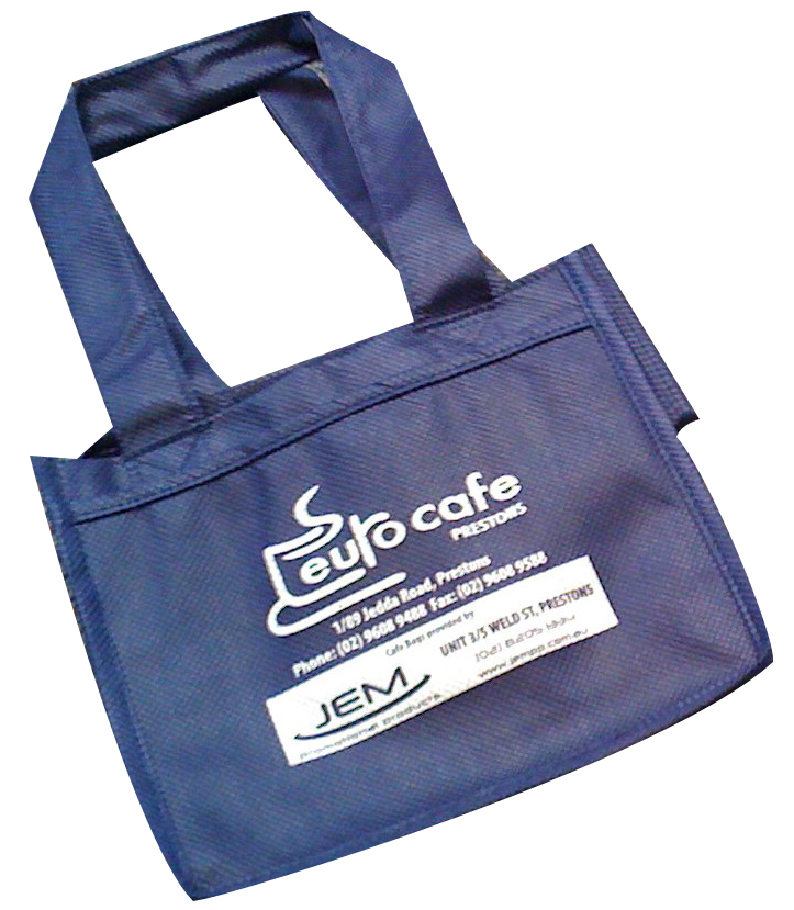 Coffee Tote Bag co-branded with JEM Promotional Products Logo & Euro Cafe Logo